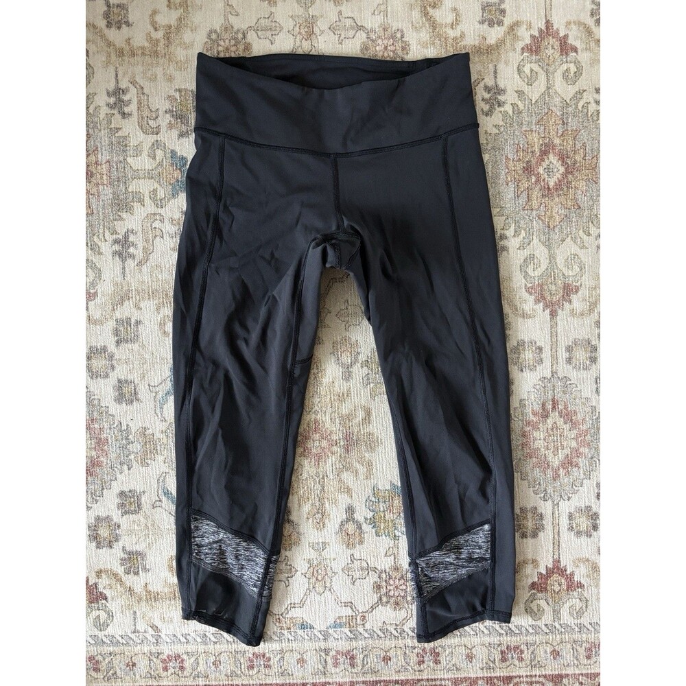 Lululemon Pants Womens 6 Black Crop Capri High Rise Leggings Yoga Athletic Gym